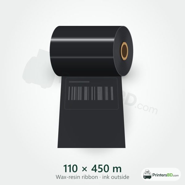 110 mm × 450 m Wax-resin Ribbon (Ink Outside)