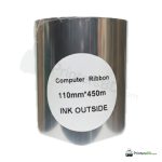 110 mm × 450 m Wax-resin Ribbon (Ink Outside) photo 2