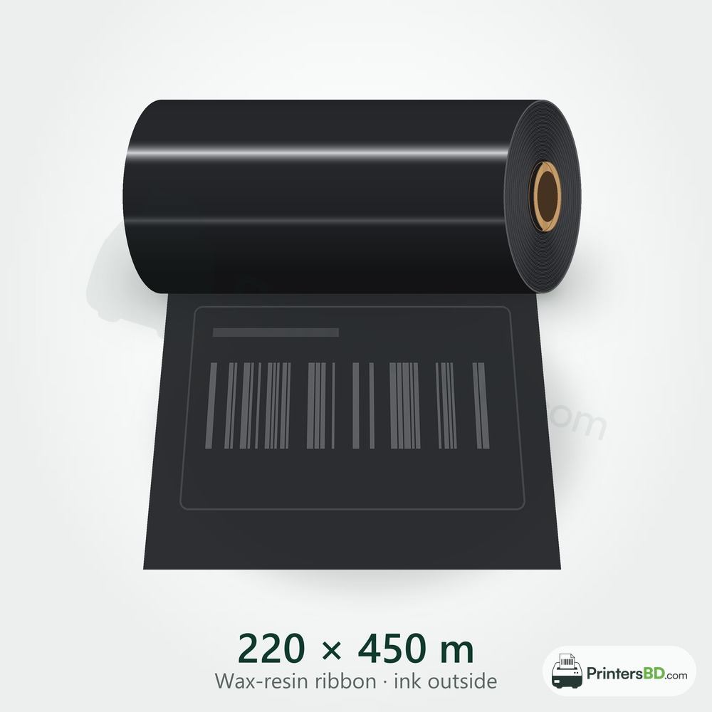 220 mm × 450 m Wax-resin Ribbon (Ink Outside)