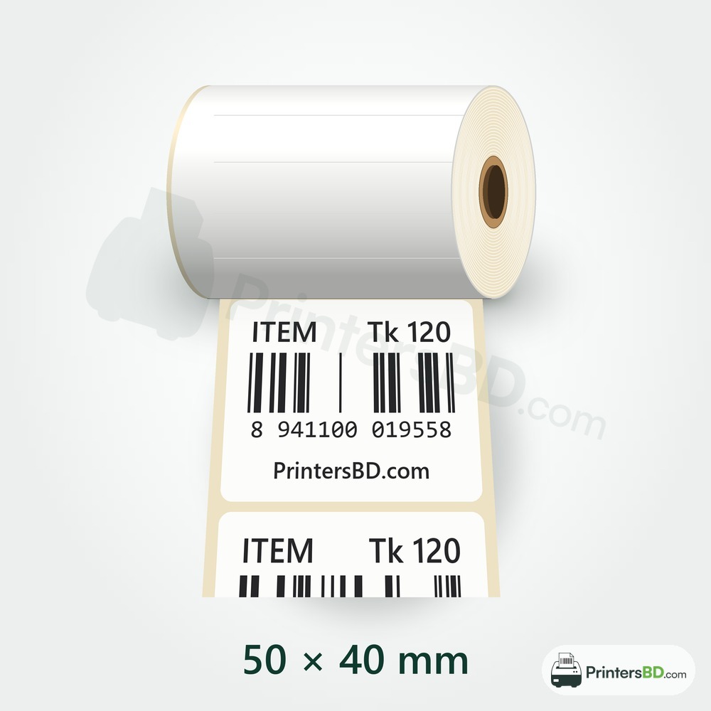 50mm × 40mm Direct Thermal Label Sticker – 800 pcs
