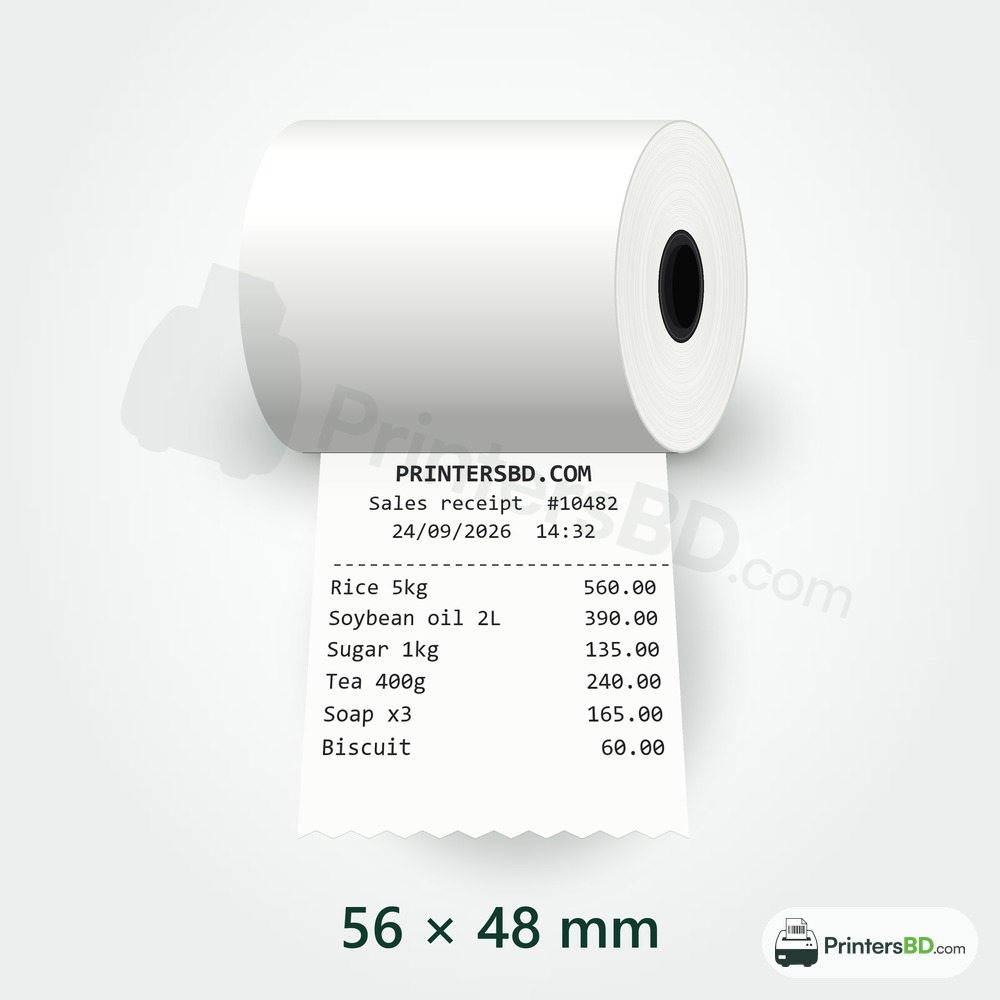 58mm Thermal Receipt Paper Roll (56 × 48 mm)