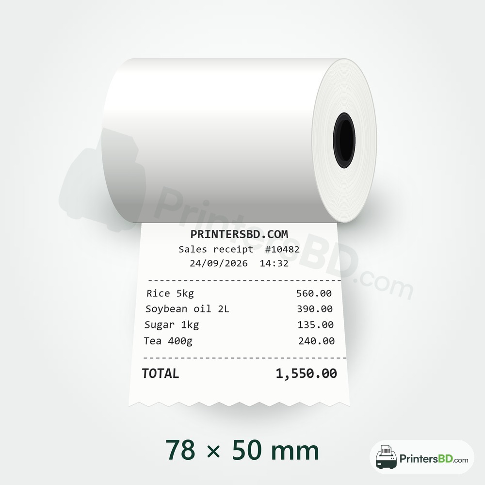 80mm Thermal Receipt Paper Roll (78 × 50 mm)