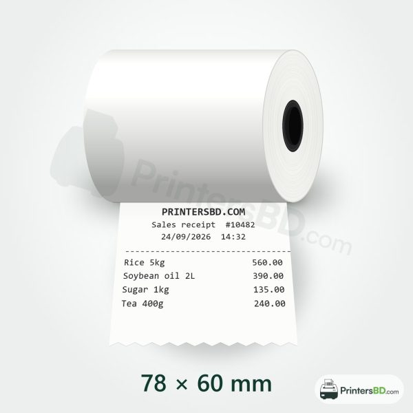 80mm Thermal Receipt Paper Roll (78 × 60 mm)