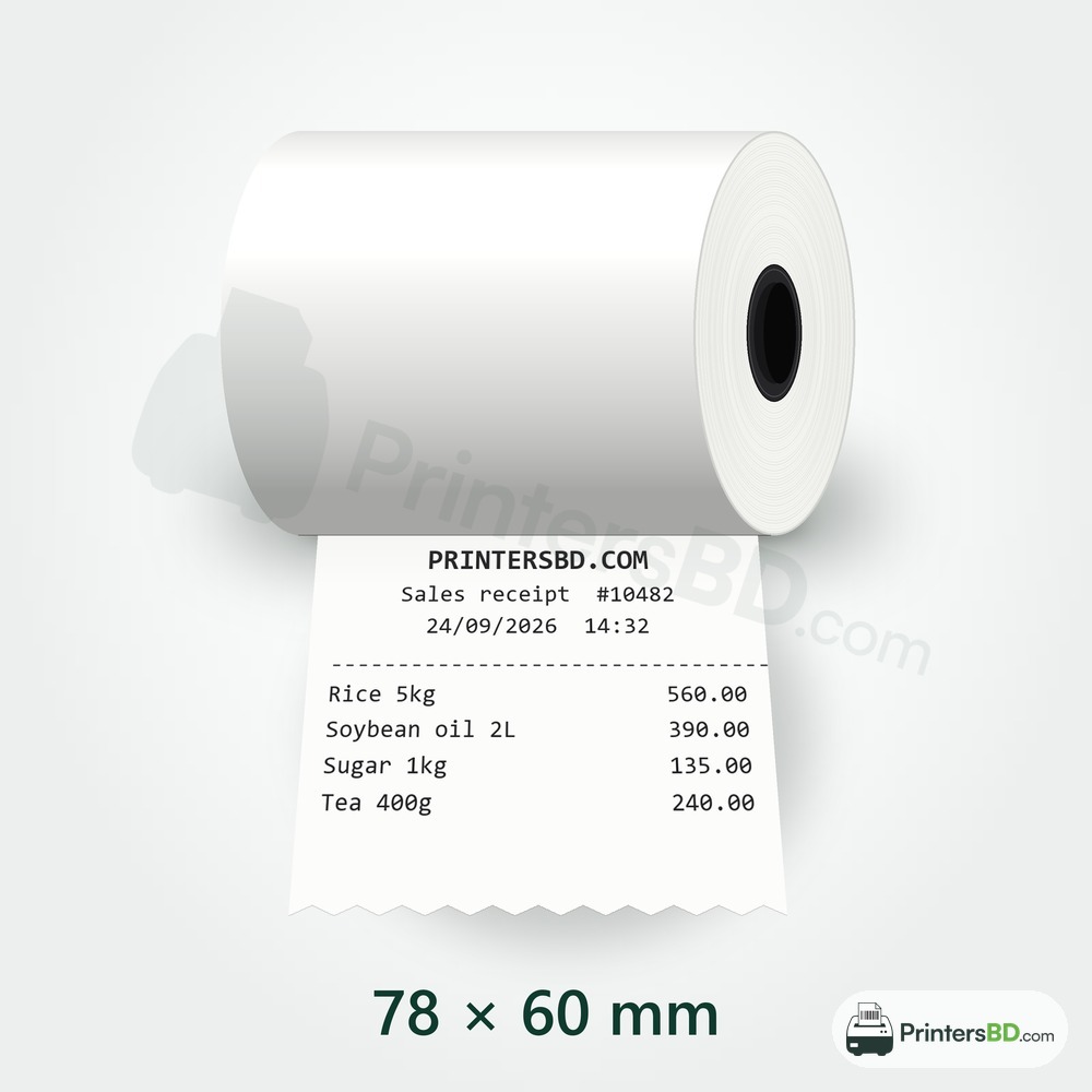 80mm Thermal Receipt Paper Roll (78 × 60 mm)