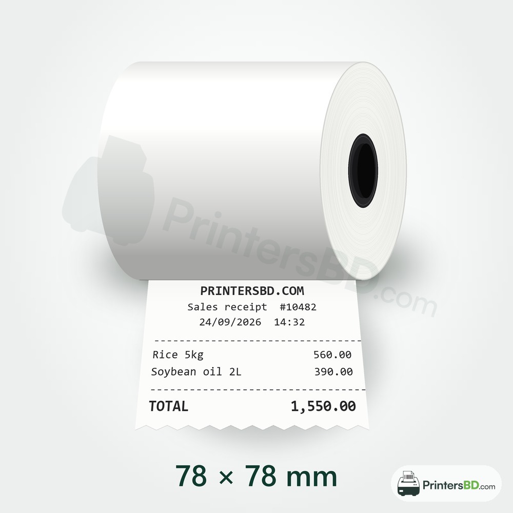 80mm Thermal Receipt Paper Roll (78 × 78 mm)