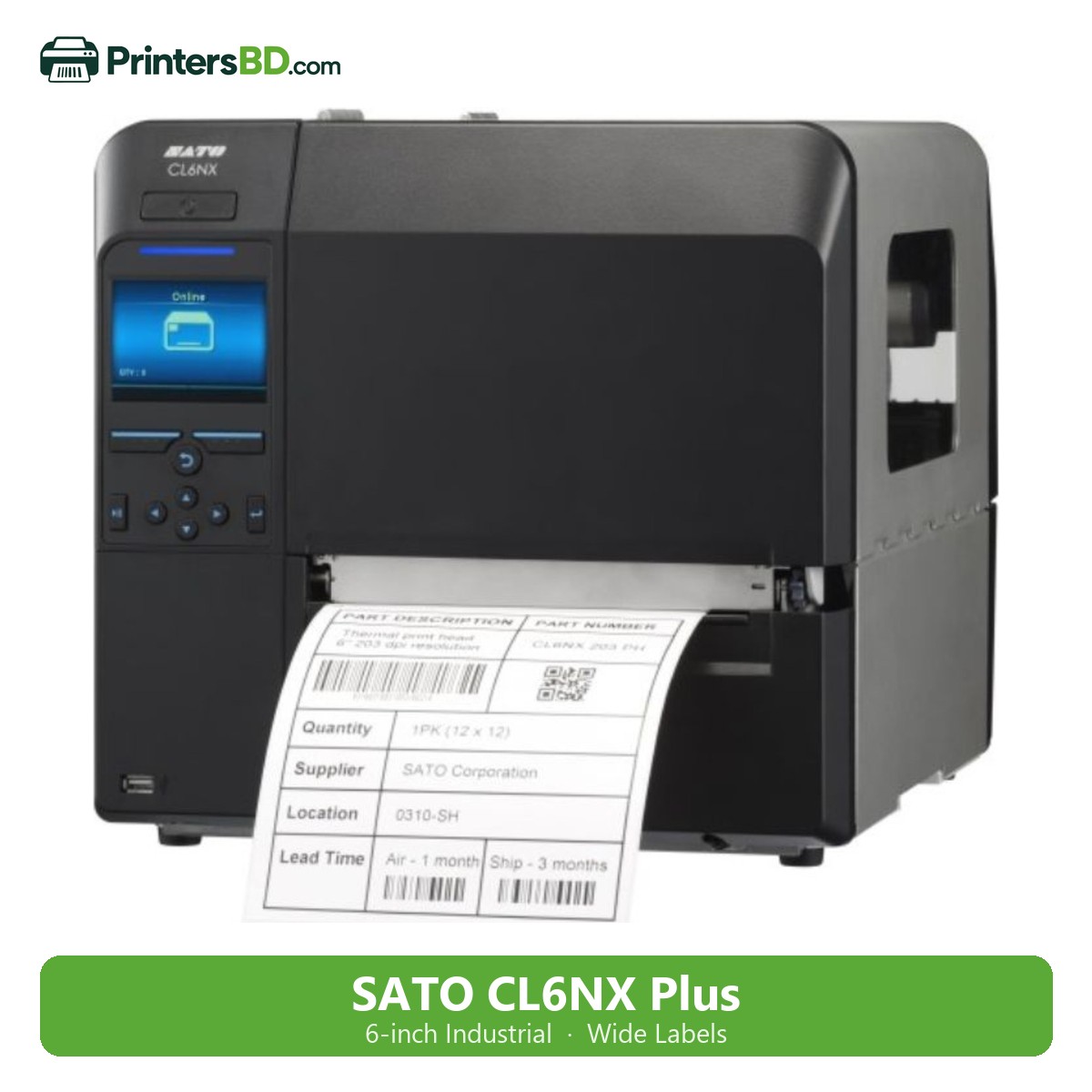 SATO CL6NX Plus Industrial Barcode Label Printer (6-inch, 203 dpi) SATO CL6NX Plus Industrial Barcode Label Printer (6-inch, 203 dpi)
