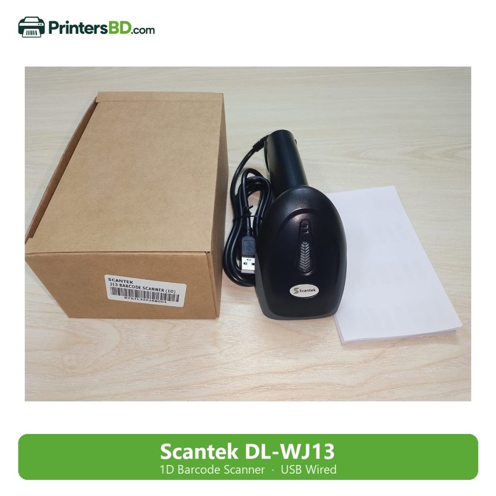 Scantek DL-WJ13 1D Wired Barcode Scanner (USB)