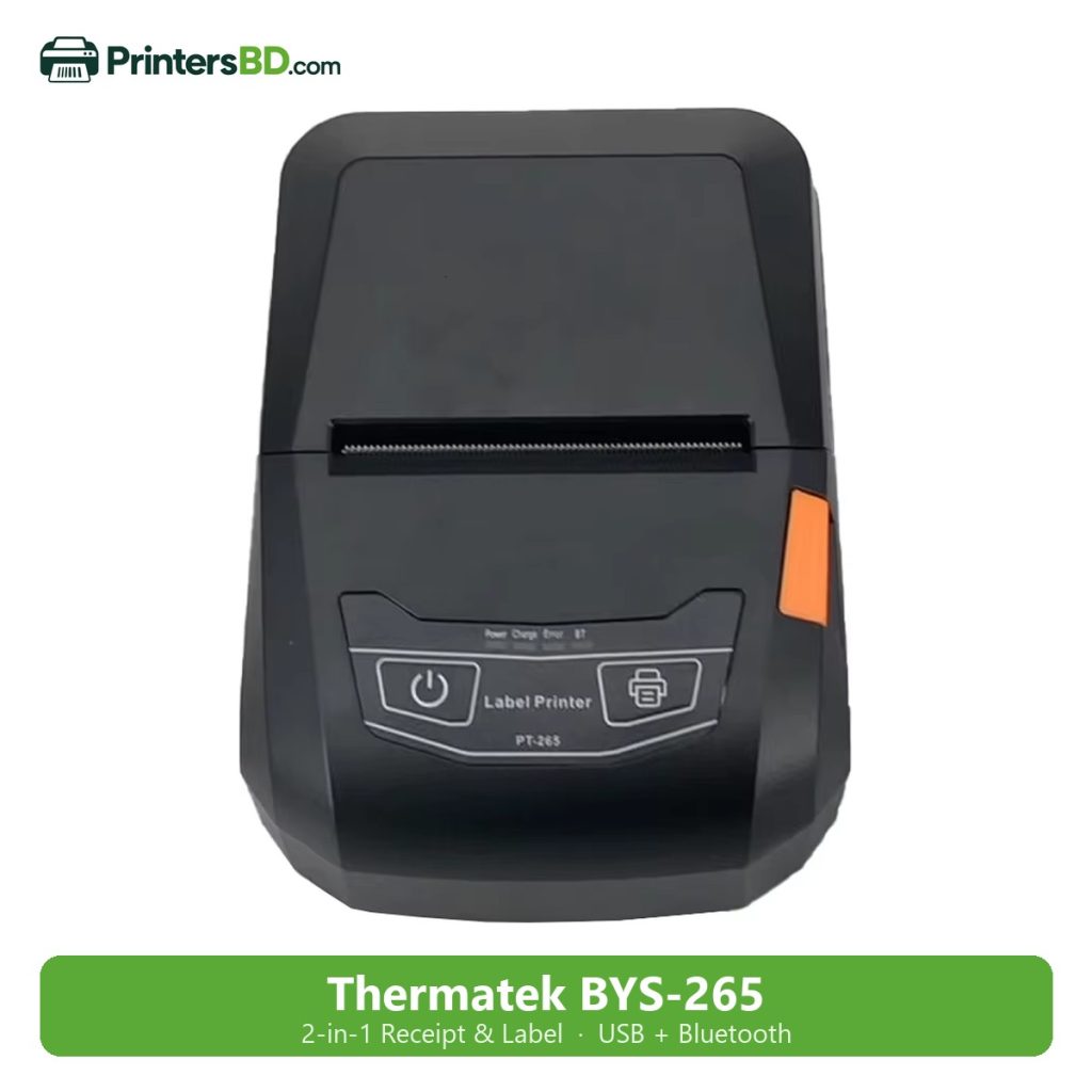 Thermatek BYS-265 2-in-1 Thermal POS & Label Printer (USB + Bluetooth)