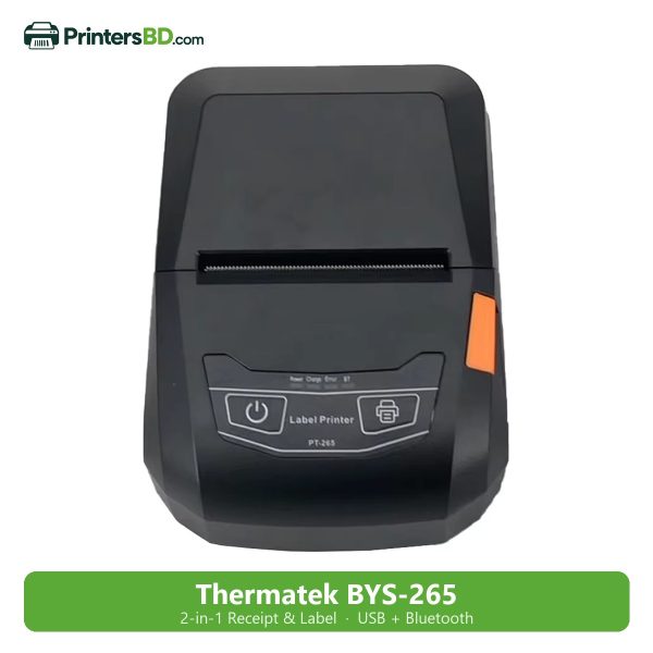 Thermatek BYS-265 2-in-1 Thermal POS & Label Printer (USB + Bluetooth)