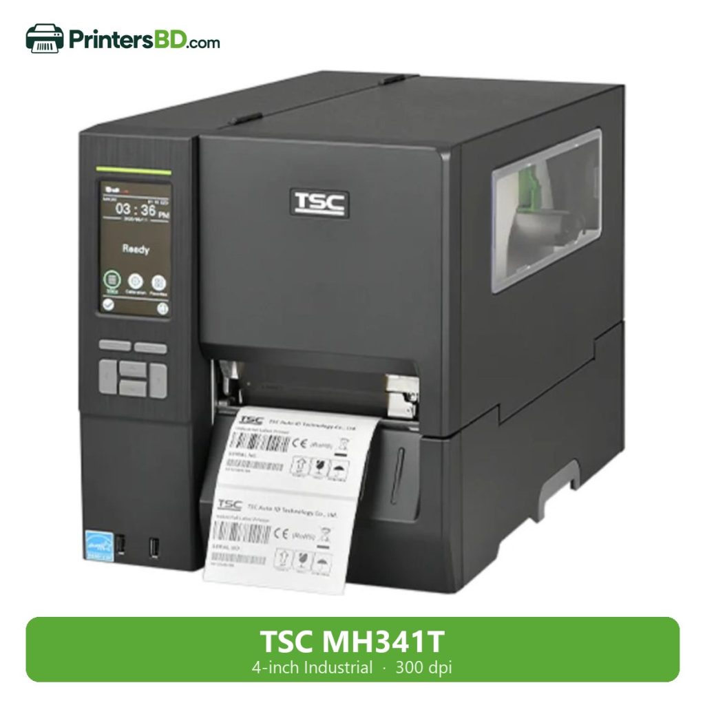 TSC MH341T Industrial Barcode Label Printer (4-inch, 300 dpi)