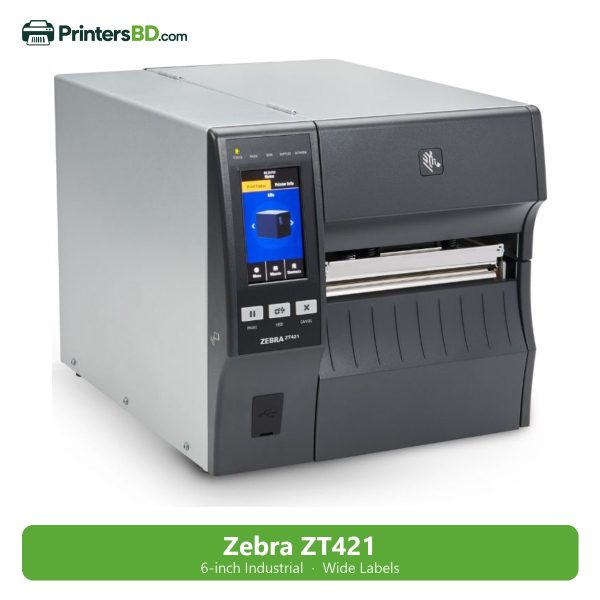 Zebra ZT421 Industrial Barcode Printer (6-inch, 203 dpi)