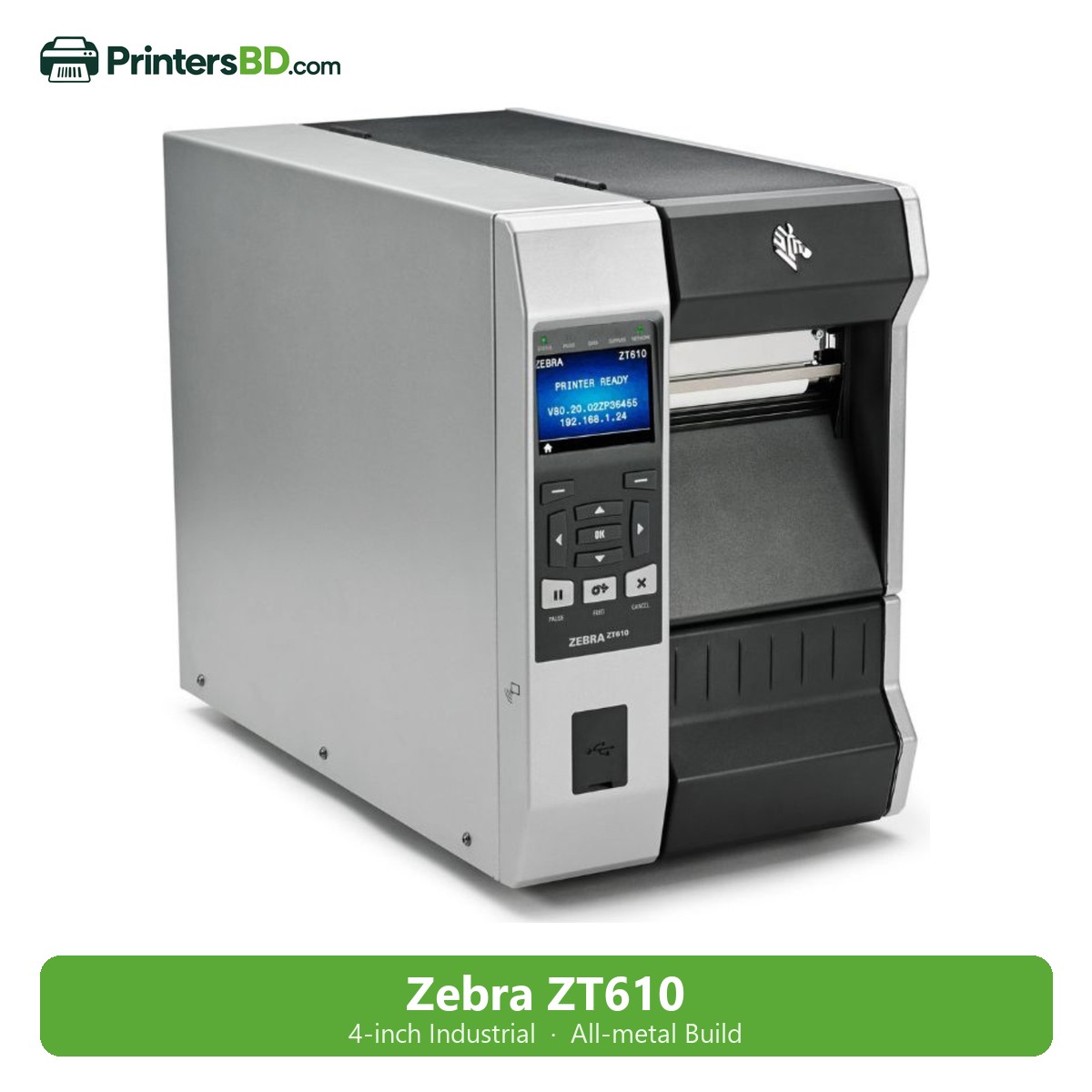 Zebra ZT610 Industrial Barcode Label Printer (4-inch, 203 dpi) Zebra ZT610 Industrial Barcode Label Printer (4-inch, 203 dpi)